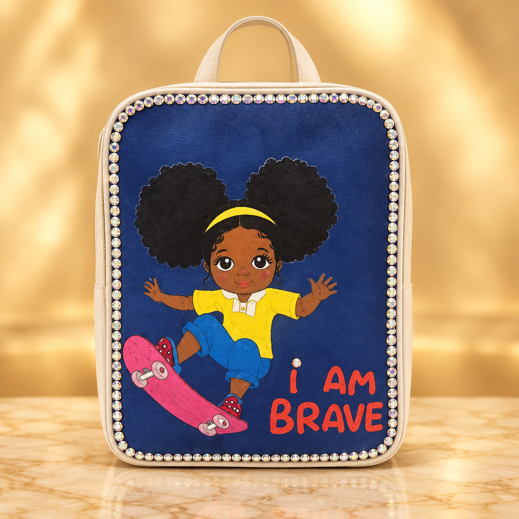 I Am Brave rhinestone bag