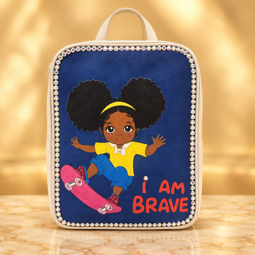 I Am Brave rhinestone bag