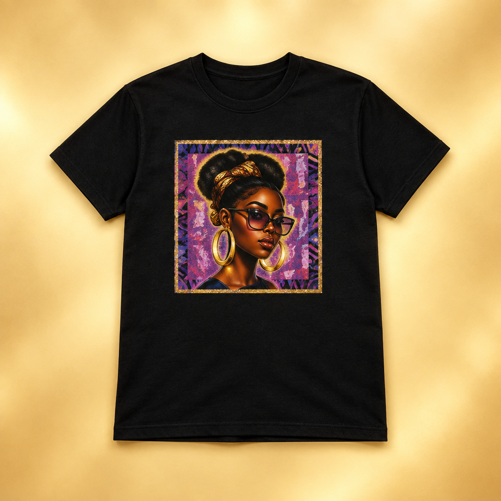 Auntie Ma's Collection black graphic t-shirt